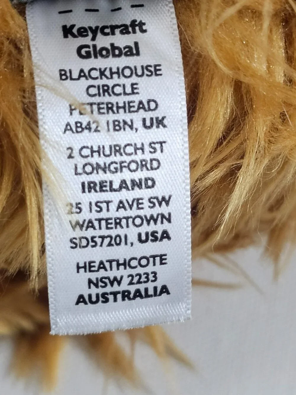 Living Nature Highland Cow Plush Soft Horns Brown Scottish Farm Stuffed Animal
